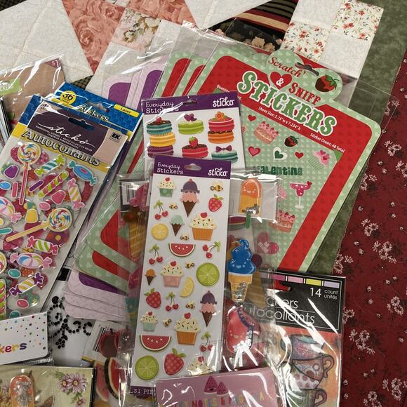Scrapbooking Stickers Huge Lot Rhinestones Puffy Dimensional 100 Packs - Picture 2 of 8
